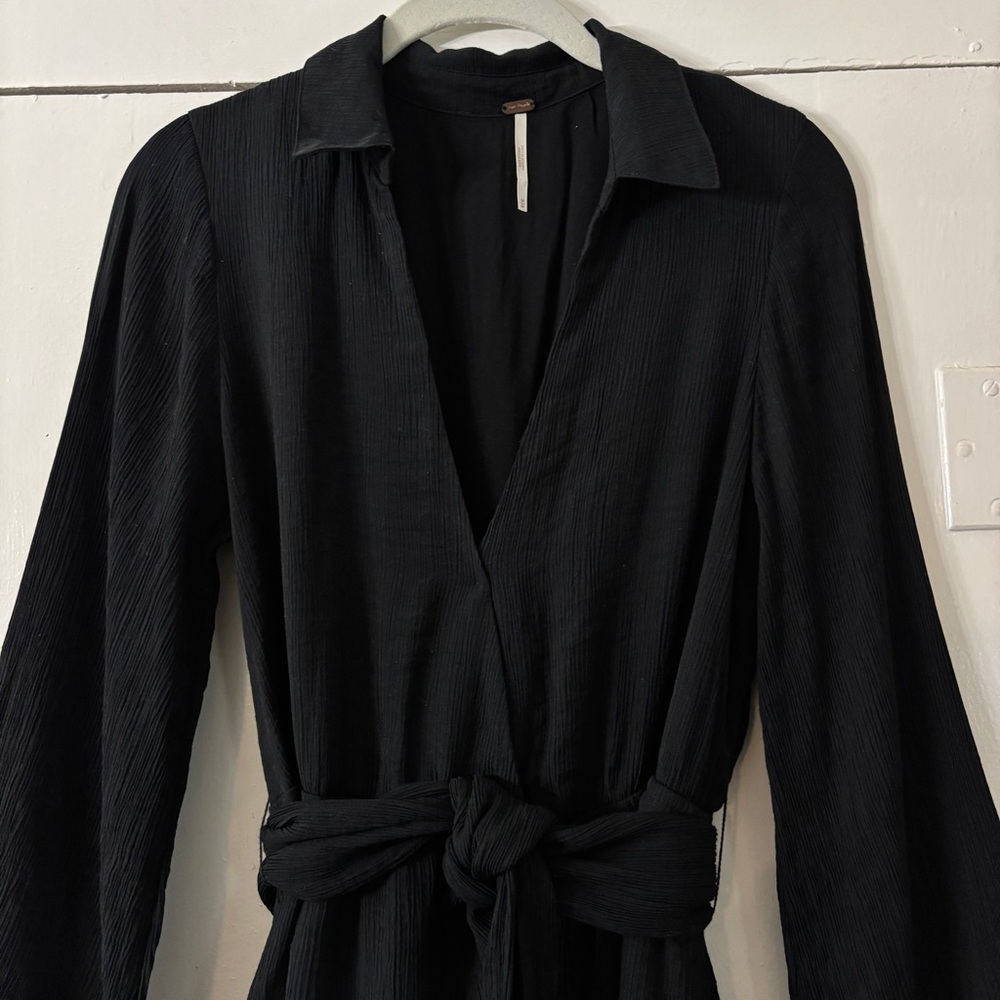 Free People One Piece Faux Wrap Long Sleeve Romper - Picture 5 of 15